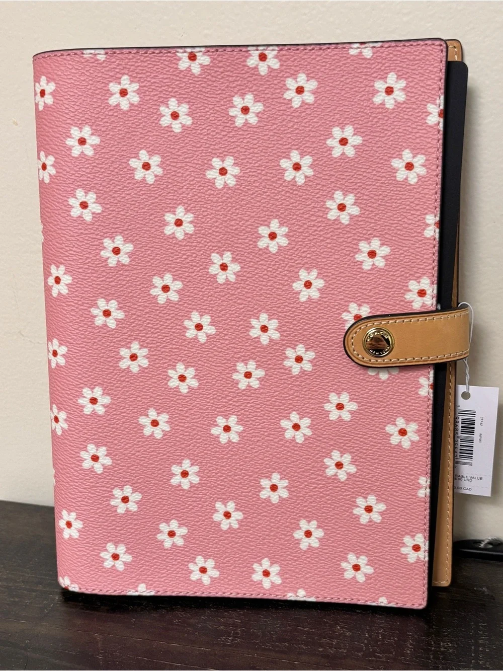 Pink Coach Floral Notebook NWT